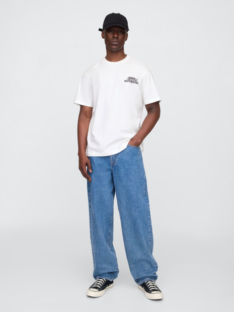 Мужская футболка GAP с принтом 1159894845 (Белый XL)