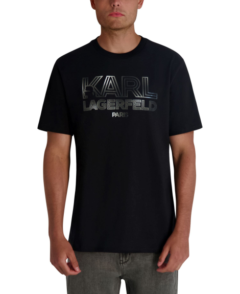 Мужская футболка Karl Lagerfeld Paris с логотипом 1159954708 (Черный M)
