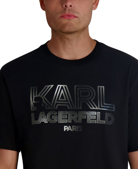 Мужская футболка Karl Lagerfeld Paris с логотипом 1159954708 (Черный M)
