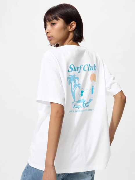 Футболка Disney UNIQLO с принтом Lilo & Stitch 1159957568 (Белый S)