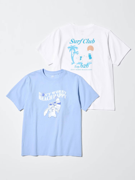Футболка Disney UNIQLO с принтом Lilo & Stitch 1159957568 (Белый S)