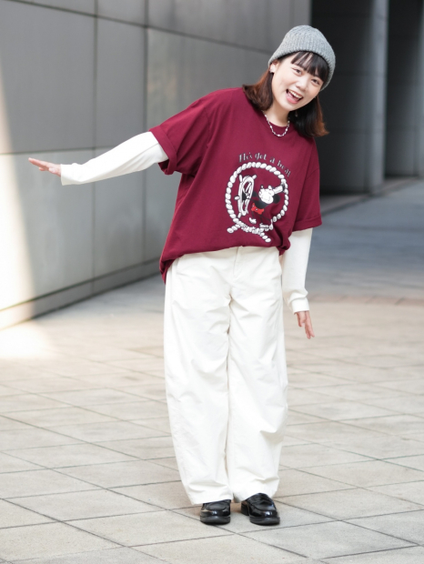 Футболка UNIQLO с принтом Mickey Mouse 1159981838 (Бордовый S)