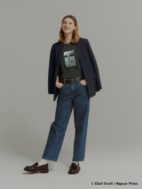 Футболка UNIQLO з принтом Elliott Erwitt UT 1160066354 (Сірий 3XL)
