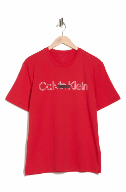 Чоловічі футболки з логотипом Calvin Klein 1160172806 (Червоний M)