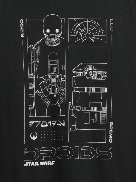Мужская футболка GAP с принтом Star Wars 1160186048 (Черный L)