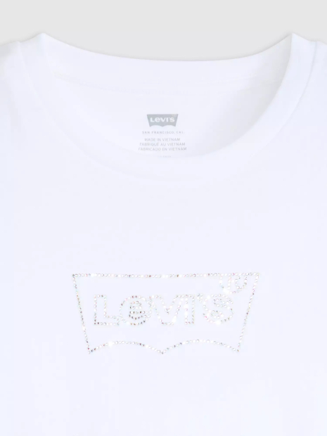 Женская футболка Levi's с логотипом из страз 1160262070 (Белый XXL)