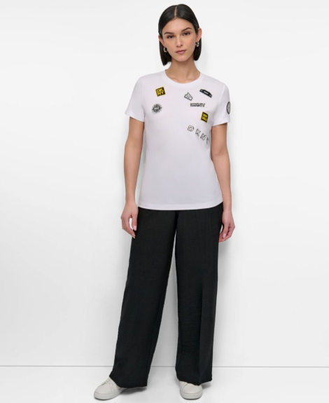 Футболка DKNY с нашивками 1160292974 (Белый XS)