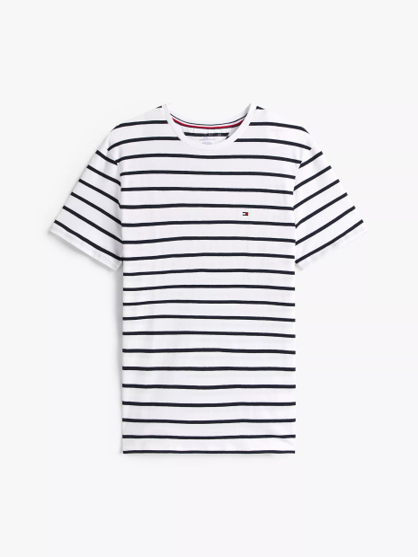Мужская футболка Tommy Hilfiger в полоску 1160346129 (Белый L)