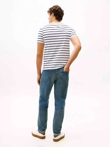 Мужская футболка Tommy Hilfiger в полоску 1160346129 (Белый L)