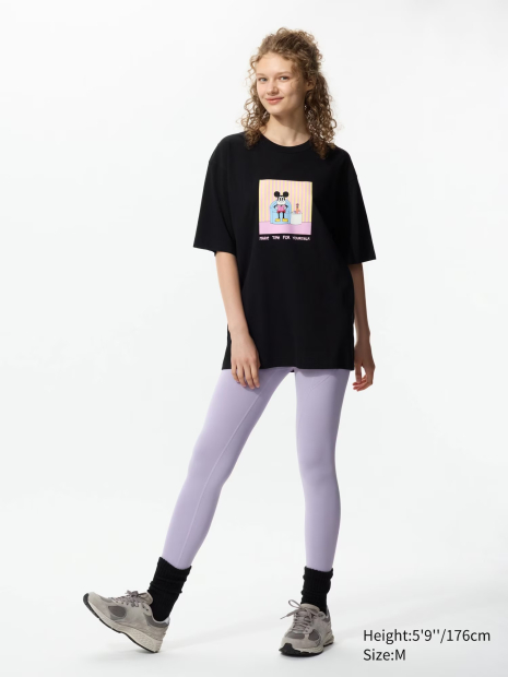 Футболка UNIQLO з принтом Mickey Mouse 1160536387 (Чорний L)