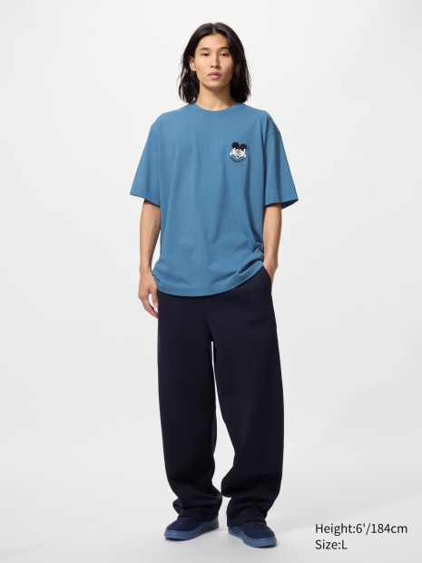 Футболка UNIQLO с Mickey Mouse 1160537310 (Синий M)