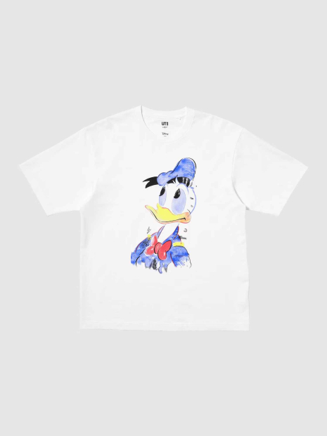Футболка UNIQLO Disney Art Donald Duck 1160647781 (Белый XS)