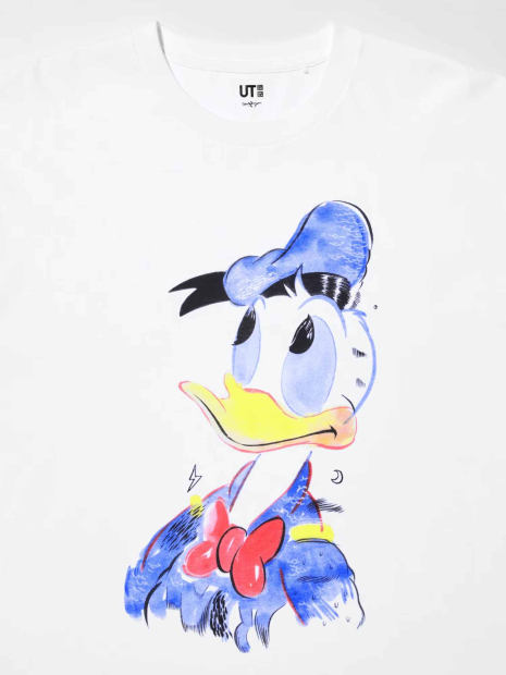 Футболка UNIQLO Disney Art Donald Duck 1160647781 (Белый XS)