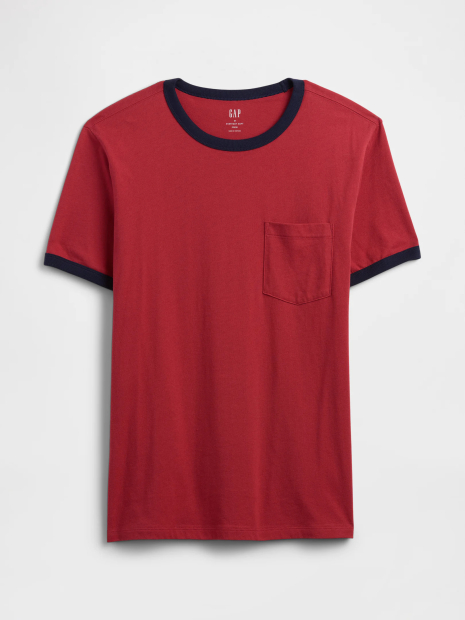 Мужская футболка GAP с карманом 1160663751 (Красный XXL)