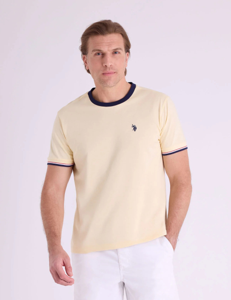 Футболка U.S. Polo Assn с логотипом 1160785926 (Молочный M)