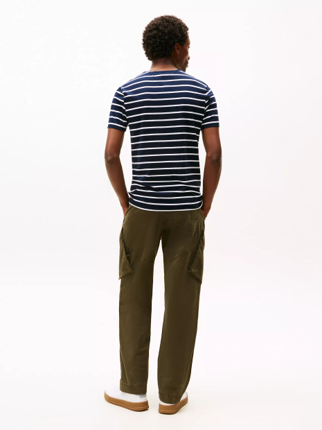 Мужская футболка Tommy Hilfiger 1160857358 (Синий/Белый XL)