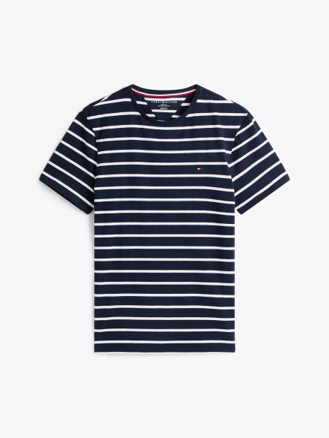 Мужская футболка Tommy Hilfiger 1160857358 (Синий/Белый XL)