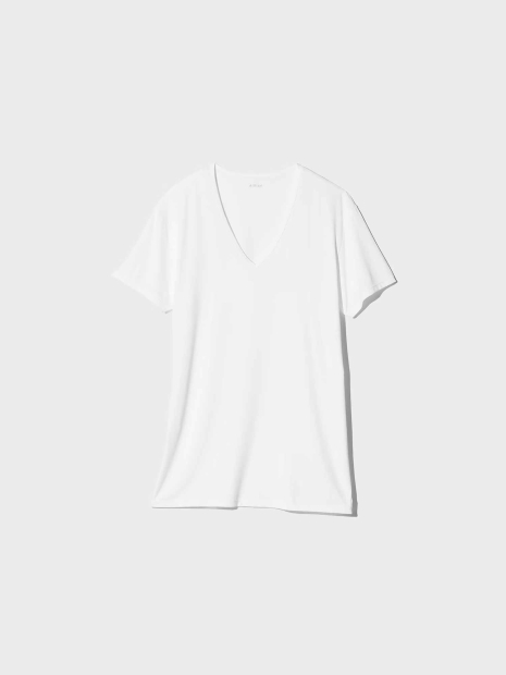 Футболка AIRism с V-образным вырезом UNIQLO 1160894418 (Белый XS)