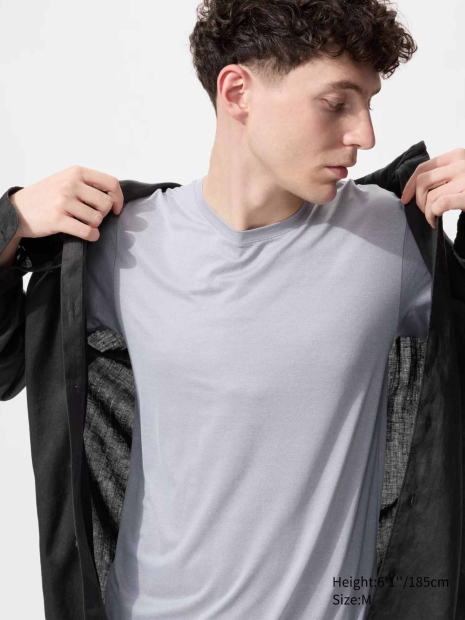 Футболка AIRism с круглым вырезом UNIQLO 1160896070 (Серый XS)