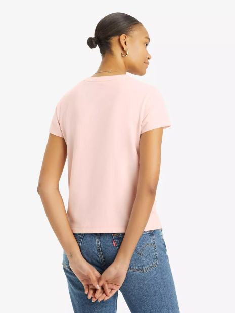 Женская футболка Levi's с логотипом 1160933454 (Розовый S)
