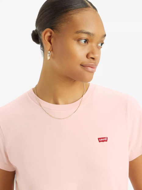 Жіноча футболка з логотипом Levi's 1160933454 (Рожевий S)