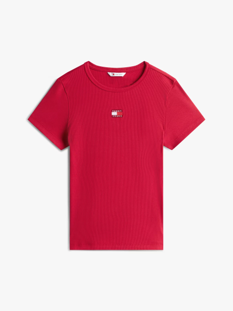 Футболка в рубчик Tommy Hilfiger 1161046791 (Красный M)