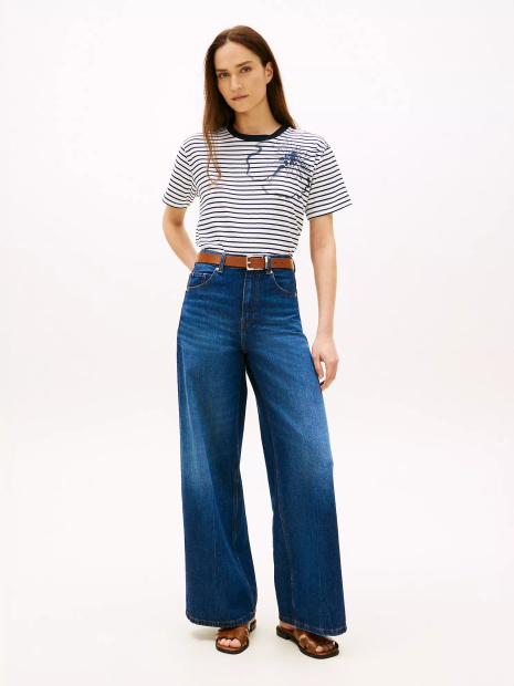 Футболка Tommy Hilfiger в смужку 1161081321 (Білий M)