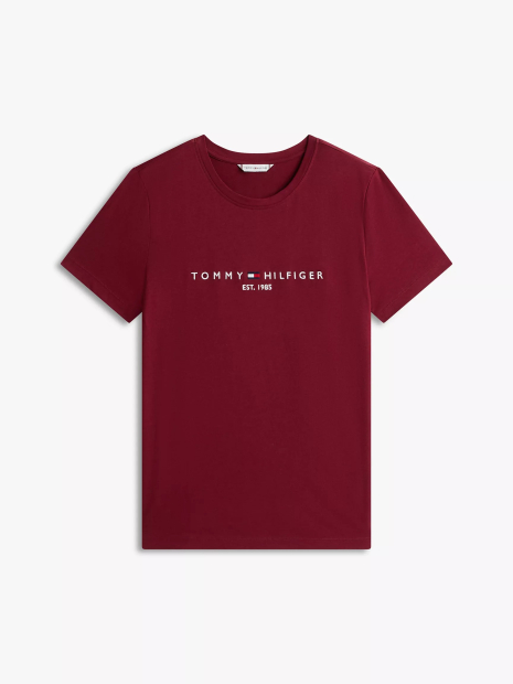 Женская футболка Tommy Hilfiger с логотипом 1161303040 (Бордовый L)