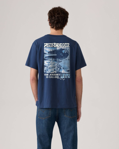 Футболка Levi's с принтом 1161188503 (Синий M)