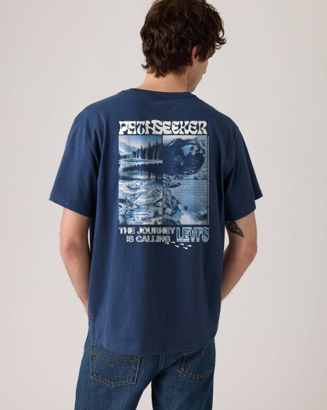 Футболка Levi's с принтом 1161188503 (Синий M)