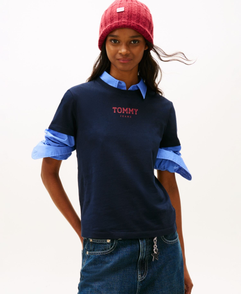 Футболка Tommy Hilfiger з логотипом 1161207063 (Синій L)