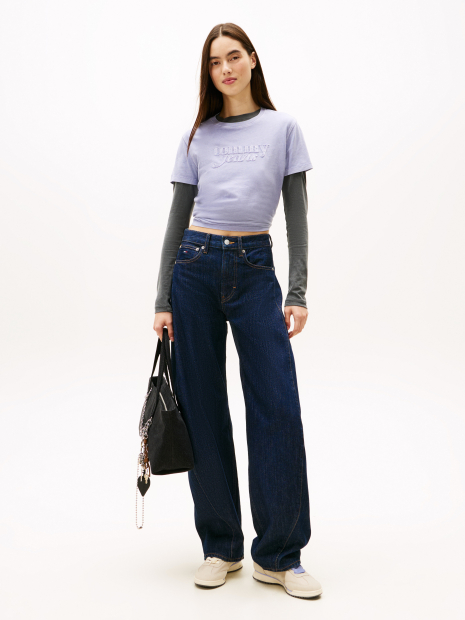 Футболка Tommy Hilfiger з логотипом 1161210646 (бузковий M)
