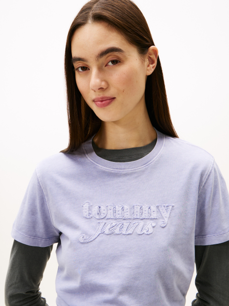 Футболка Tommy Hilfiger з логотипом 1161210646 (бузковий M)