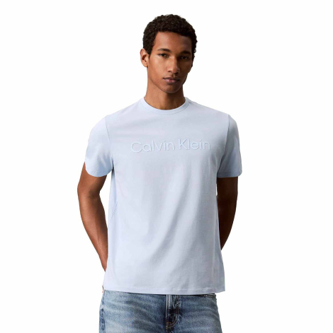 Чоловічі футболки з логотипом Calvin Klein 1161238062 (Блакитний XL)