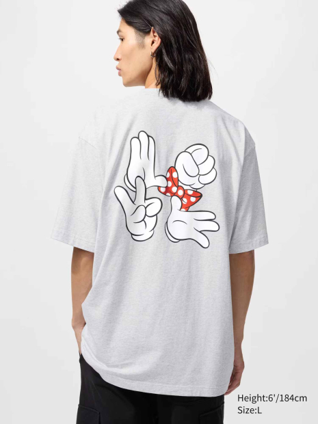 Футболка UNIQLO Disney's Mickey Mouse 1161244766 (Серый XL)