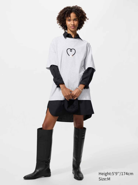 Футболка UNIQLO Disney's Mickey Mouse 1161244766 (Сірий XL)