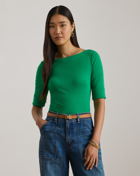 Женская футболка Ralph Lauren 1161247189 (Зеленый L)