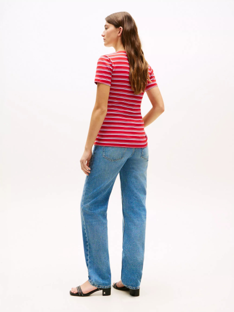 Женская футболка Tommy Hilfiger в полоску 1161305564 (Красный S)