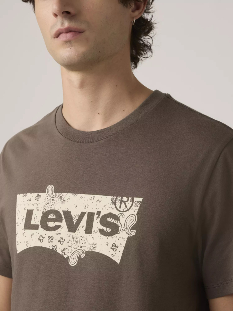 Футболка Levi's з логотипом 1161364589 (Коричневий XS)