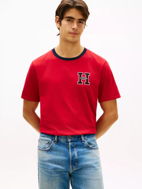 Мужская футболка Tommy Hilfiger с логотипом 1161365802 (Красный M)