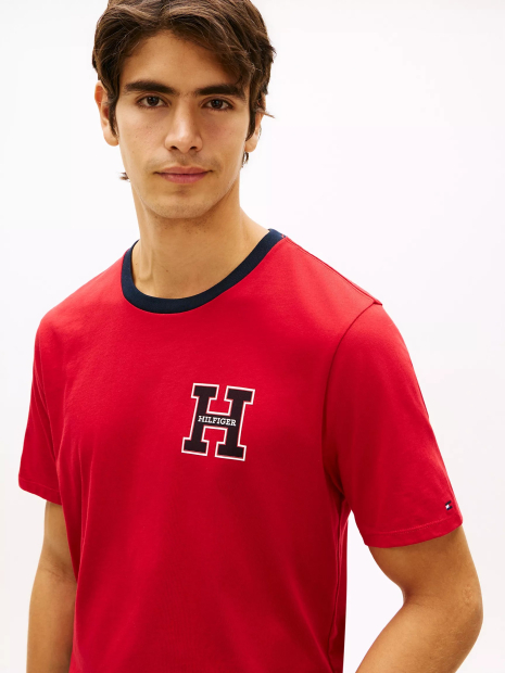 Мужская футболка Tommy Hilfiger с логотипом 1161365802 (Красный M)