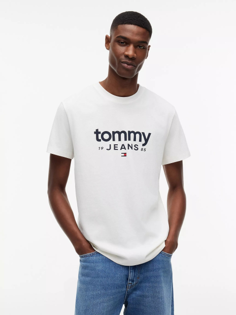 Мужская футболка Tommy Hilfiger с логотипом 1161366256 (Молочный M)