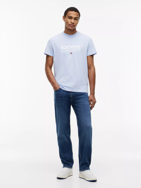 Мужская футболка Tommy Hilfiger с логотипом 1161367839 (Голубой M)