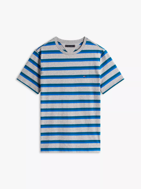 Мужская футболка Tommy Hilfiger в полоску 1161541225 (Синий/Серый XL)