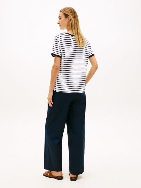 Футболка Tommy Hilfiger в полоску 1161404977 (Черный/Белый S)