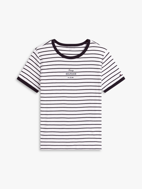 Футболка Tommy Hilfiger в полоску 1161404977 (Черный/Белый S)