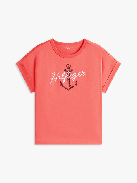 Футболка Tommy Hilfiger с вышивкой 1161409417 (Красный S)