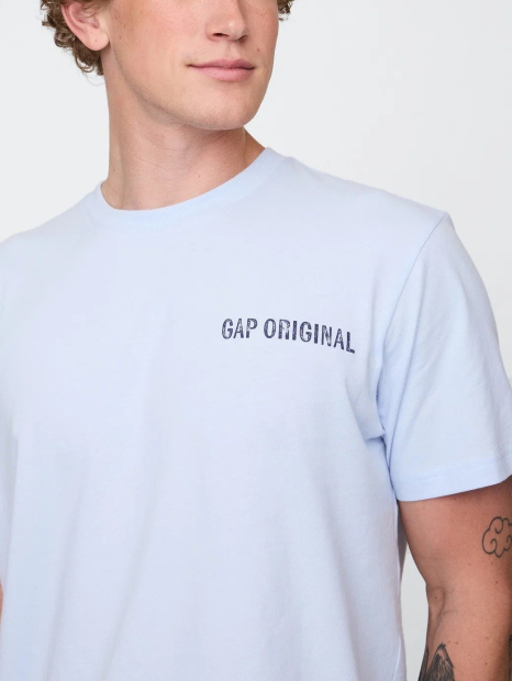 Мужская футболка GAP с принтом 1161426289 (Голубой S)