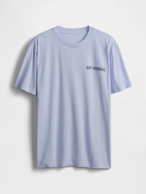 Мужская футболка GAP с принтом 1161426289 (Голубой S)