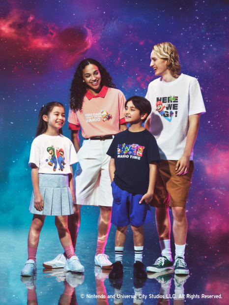 Футболка UNIQLO с принтом The Super Mario Galaxy 1161460405 (Розовый L)